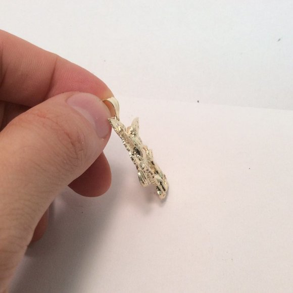 10k Real Gold Saint Michael Archangel Devil Pendant 3gr - Picture 6 of 7